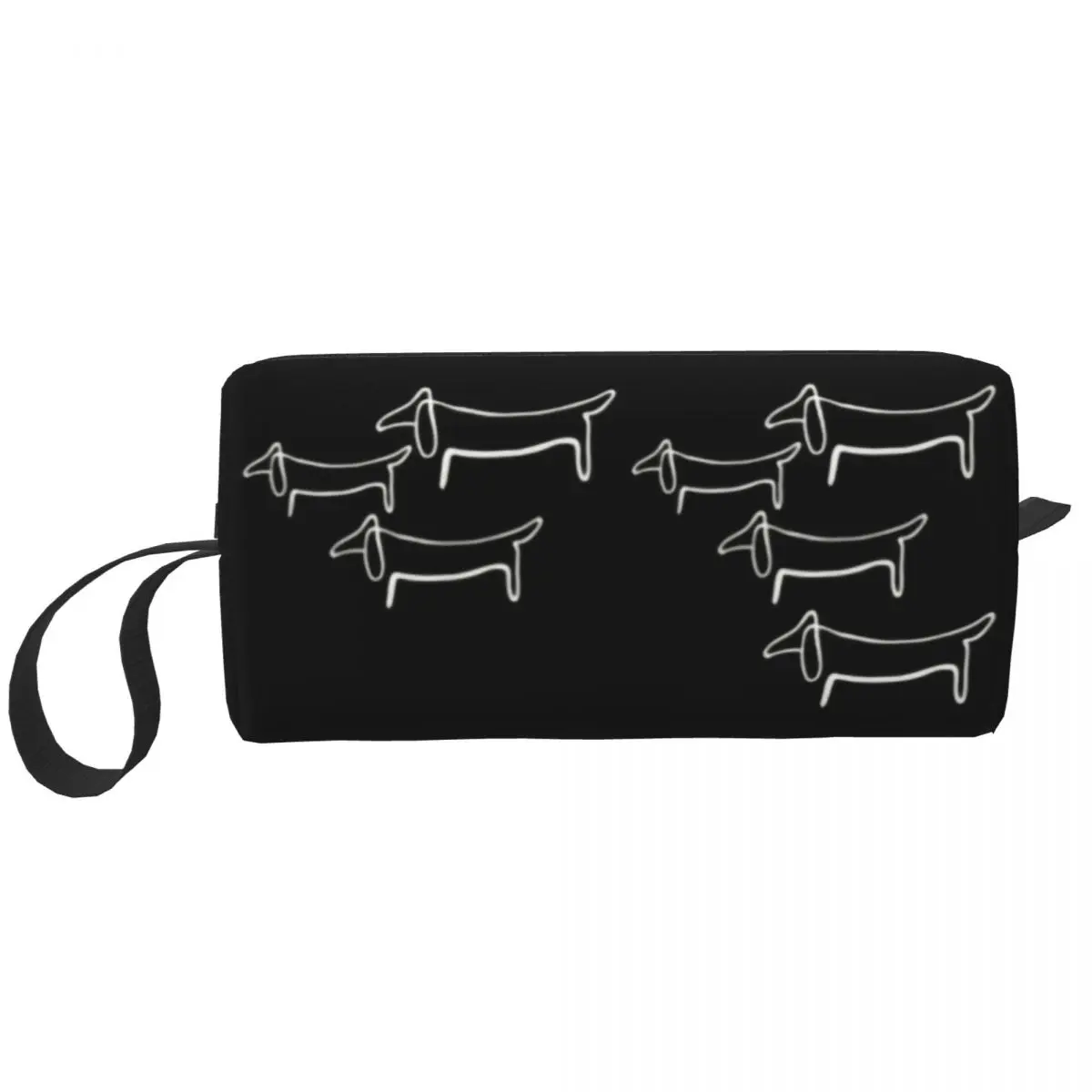 

Pablo Picasso Line Art Dachshund Makeup Bag Women Travel Cosmetic Organizer Fashion Wild Wiener Dog Storage Toiletry Bags