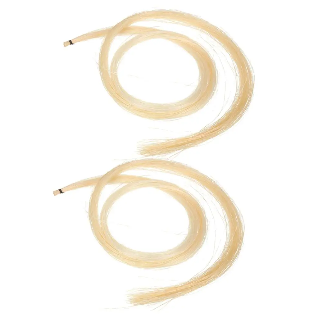 Violin Bow Hair Mongolian Horse Tail for Violin Viola Cello Bass Bow 2 Hank