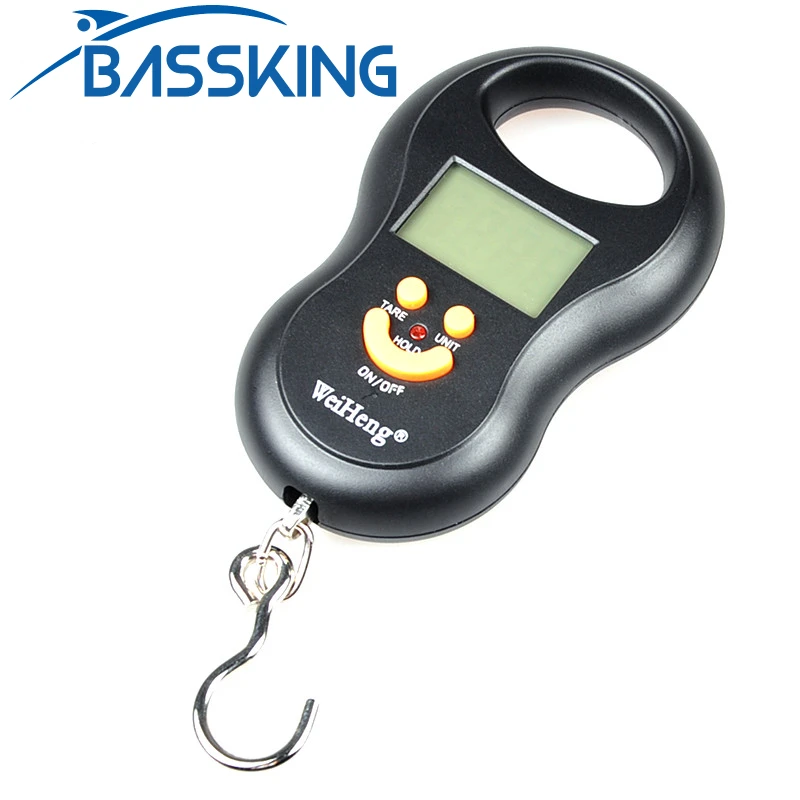 50kg/10g Mini Digital Scale for Fishing Luggage Travel Weighting Steelyard Hanging Electronic Hook Scale Fishing Tool Tackle