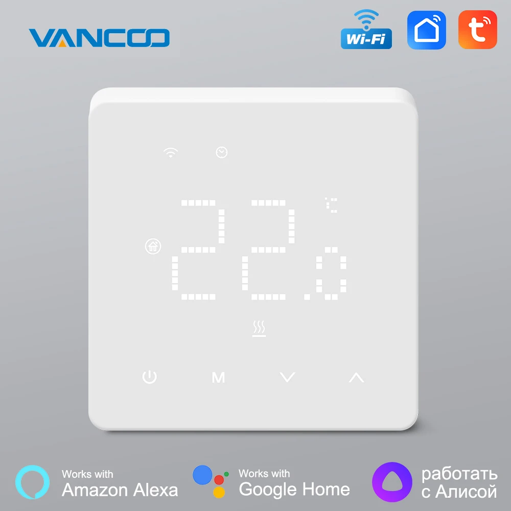 Beok Tuya เทอร์โมสตัท WiFi สำหรับสมาร์ทโฮม, เทอร์โมสแตทไฟฟ้าให้ความร้อนใต้พื้นเครื่องควบคุมอุณหภูมิหม้อต้มก๊าซ 1