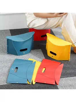 Portable Folding Step Stool Card Folding Shrink Stools Outdoor Camping Fishing Chair Home Travel Multifunction Non Slip Chairs 1