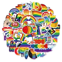 

10/30/50PCS Cartoon Colorful Rainbow Graffiti Sticker Decoration Luggage Laptop Mobile Phone Guitar Waterproof Sticker Wholesale