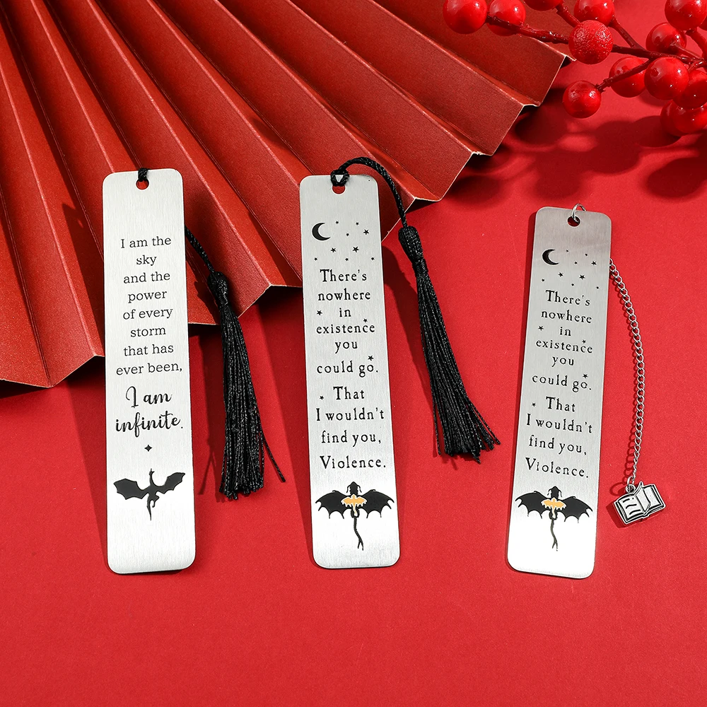 Stainless Steel Metal Bookmark Reading Supplies Fourth Wing Dragon Knight