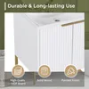 FENGSHUO Simplicity Bathroom Vanity With Sink Bathroom Vanity Cabinet With Two Doors And Gold Metal Frame Open Storage Shelf 5