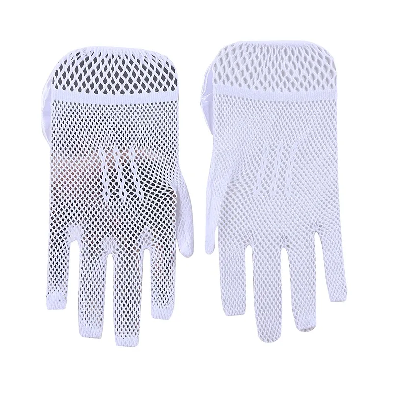 1Pair Girls Kids White Lace Faux Pearl Fishnet Gloves Communion Flower Girl Bride Party Ceremony Accessories