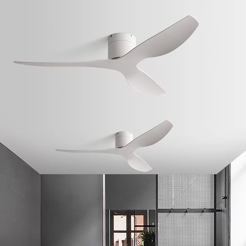 45 52 Inch Ceiling Fan 3 Blades Vintage Industrial ABS Ventilator No Light Remote Control for Coffee Shop Home Hotel Office ceiling fan electric fan