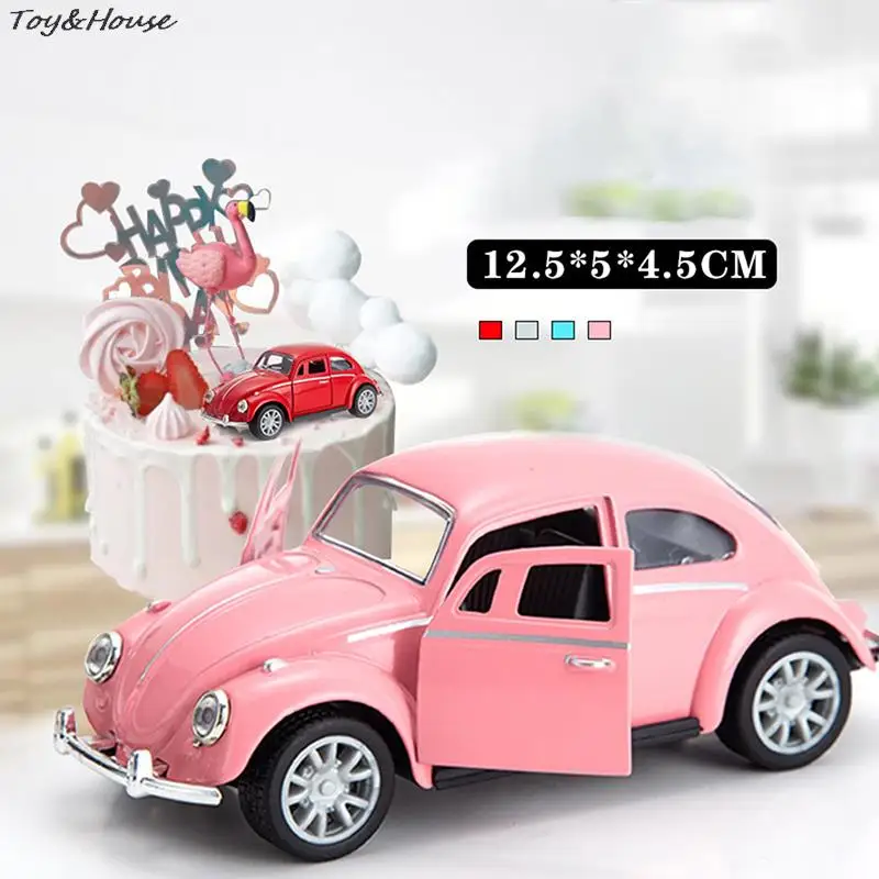 

2022 Newest Arrival Retro Vintage Beetle Diecast Pull Back Car Model Toy for Children Gift Decor Cute Figurines Miniatures Decor