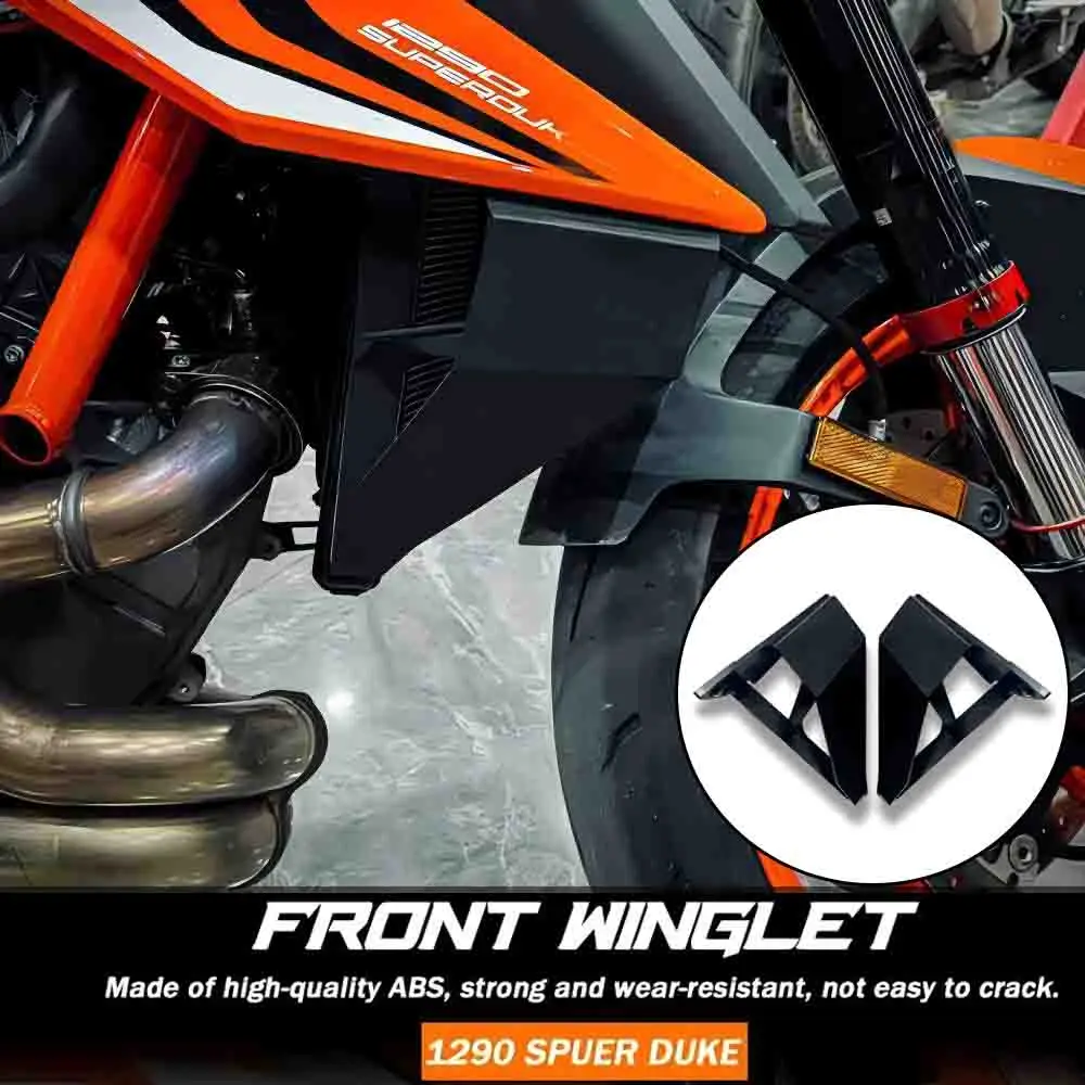 Motorcycle Carbon Downforce Naked Frontal Spoilers Winglet Aerodynamic Wing Front Spoiler Kit motorcycle winglet motorcycle wing kit For 1290 SUPER DUKE R RR EVO 21-24