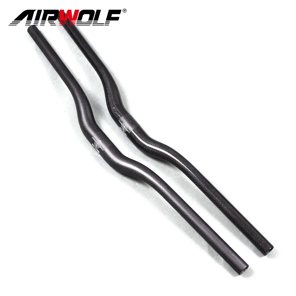 580-760mm Width Flat Riser Bars T800 Carbon Fiber MTB Handlebars - 31.8mm Clamp 580-760mm Width Mountain Bike Bars T800 MTB Bars - Foto 7