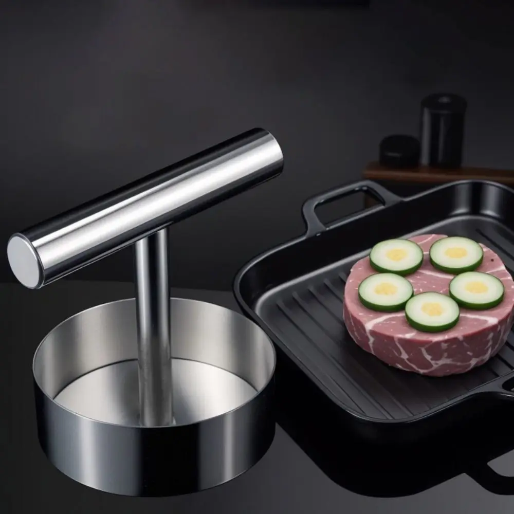 Adjustable Thickness Stainless Steel Hamburger Press
