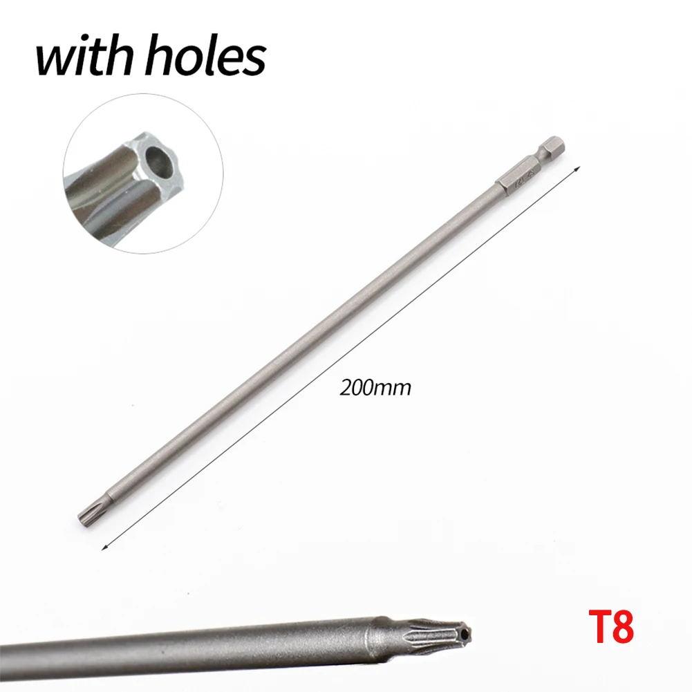 Magnetischer Torx-Bit, extra lang, 200 mm, Schraubendreher-Set, Sicherheit, manipulationssicher, Stern für elektrische Bohrmaschine, Schraubendreher, Schraubendreher – Detail 17