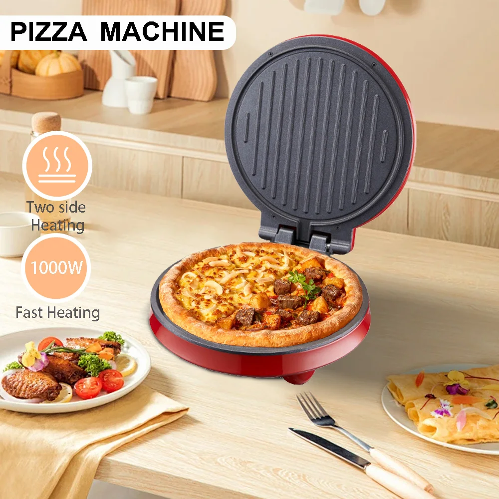 110V or 220V ELectric Pizza Maker, double-sided heating electric griddle, pancake maker,1000W