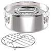 Flan Pan Flanera Mold 2.3 Qt , Stainless Steel Flan Mold With Lid - Flan Maker- Flanera Flan Maker Durable 5
