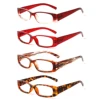 CLASAGA Reading Glasses for Women Red Fashion Wide-Legged Prescription Glasses HD High Quality Anti-Blue Light Diopter Glasses 1