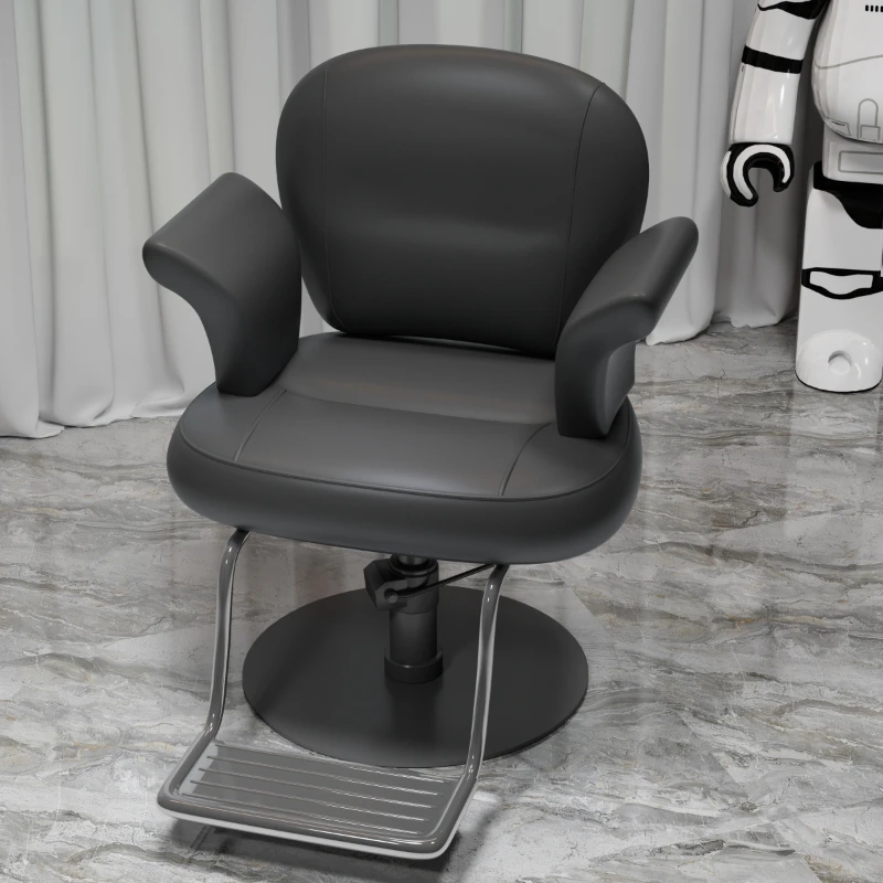 Swivel Adjustable Barber Chairs Barbershop Speciality Stainless Luxury Barber Chairs Beauty Chaise Coiffeuse Furniture QF50BC haircut stainless barber chairs handrail barbershop speciality adjustable barber chairs silla barberia beauty furnitureqf50bc