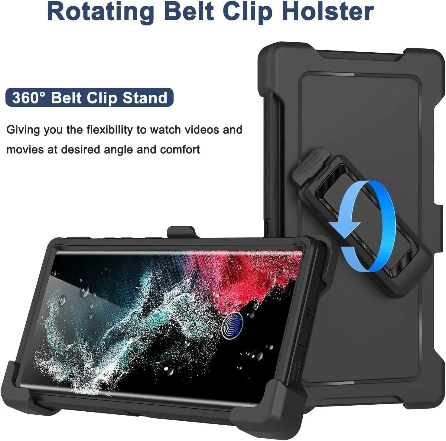 Heavy Duty Rugged Armor Case with Belt Clip
