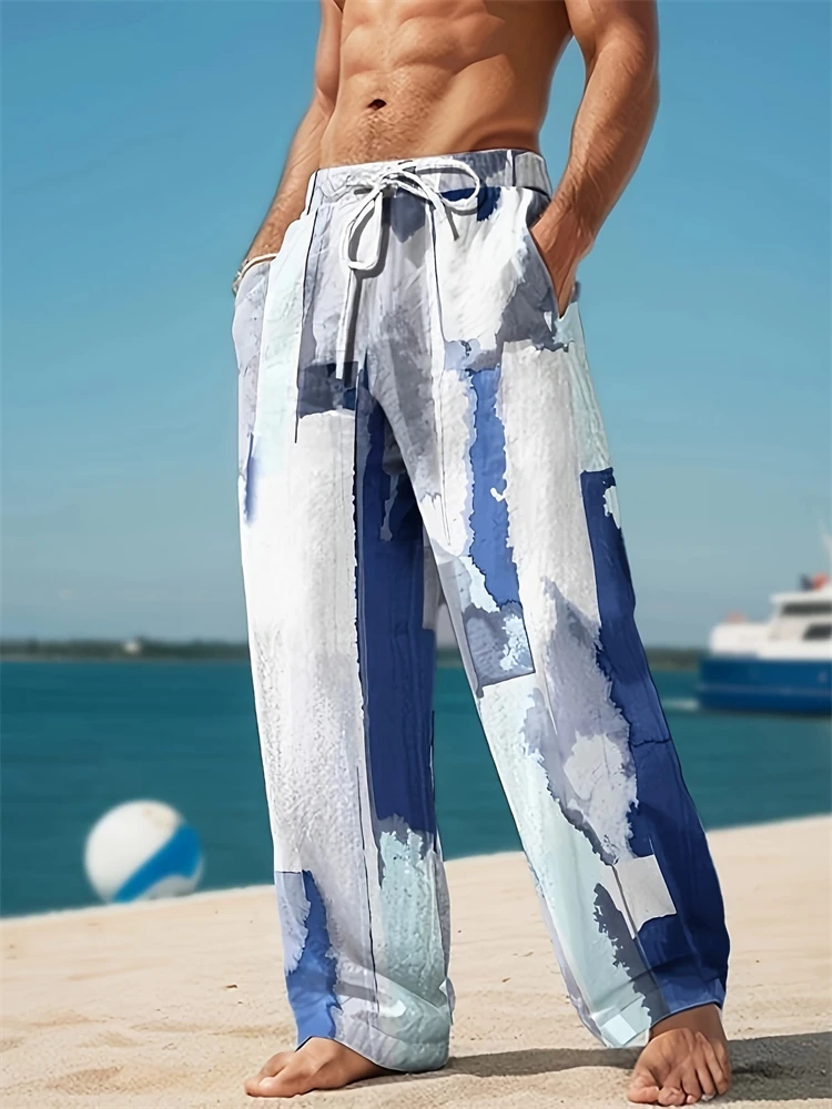 New Pants Men's Graffiti Sweatpants 3D Printed Casual Athletic Jogging Pants Y2k Men's Outdoor Beach Breathable