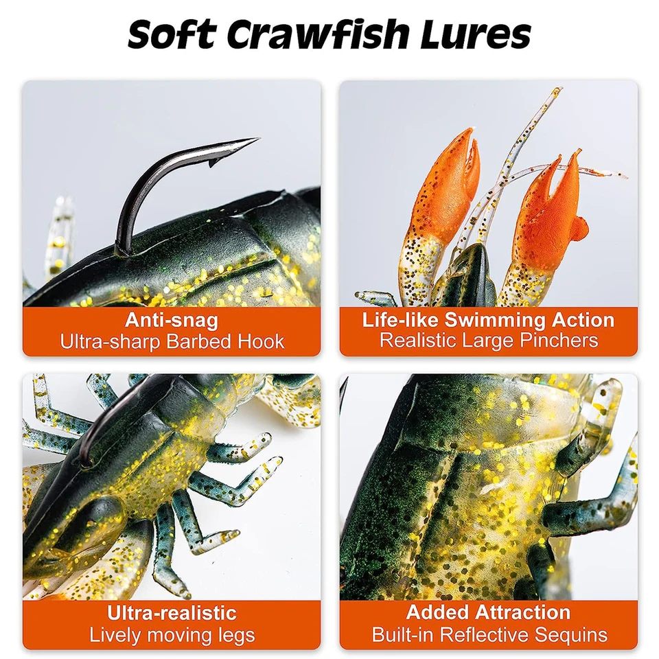 crawfish lure fishing bait Rebel Wee Nest Robber Crawfish is undoubtedly one of the most popular fishing lures in the world Yum Salt Craw Pearl Silver