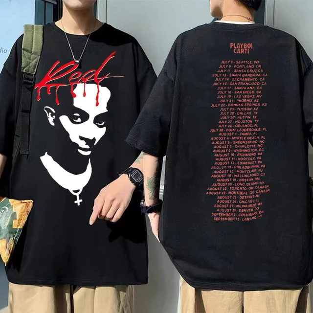 Playboi Carti Whole Lotta Red Tee Shirt Hip Hop T-Shirt Rap T Shirt