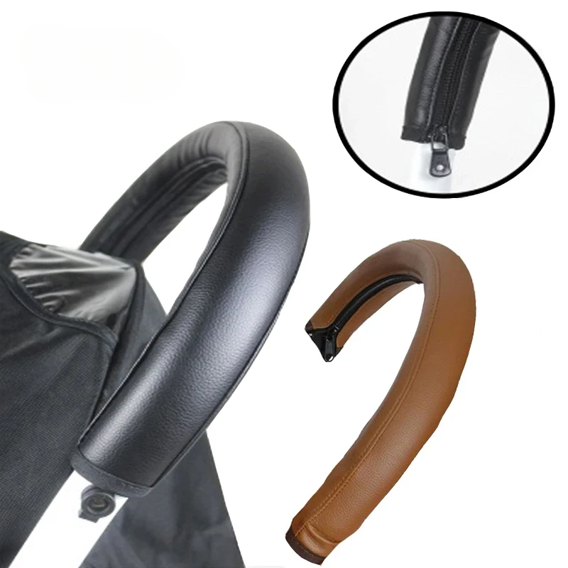 Baby Stroller Gloves Stroller Accessories Leather Protective Covers for Armrests and Handles Suitable for Baby Strollers