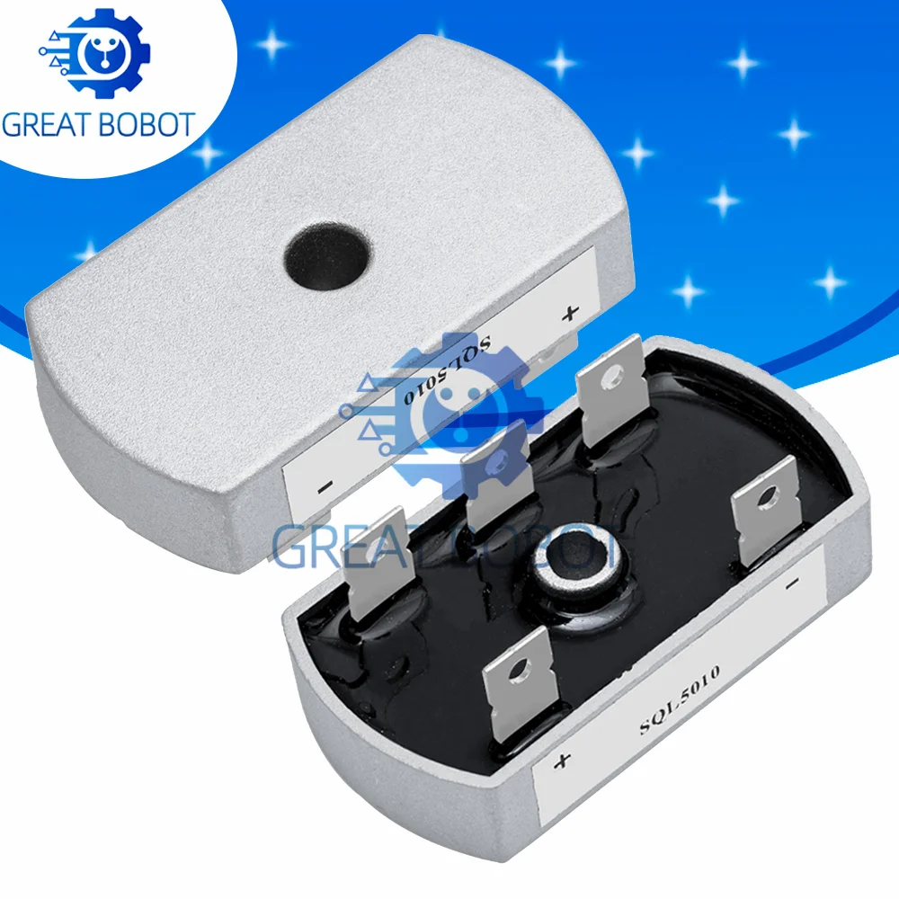 Diode Bridge Rectifier BS 50A 1200V Aluminum Metal Case 3 Phase
