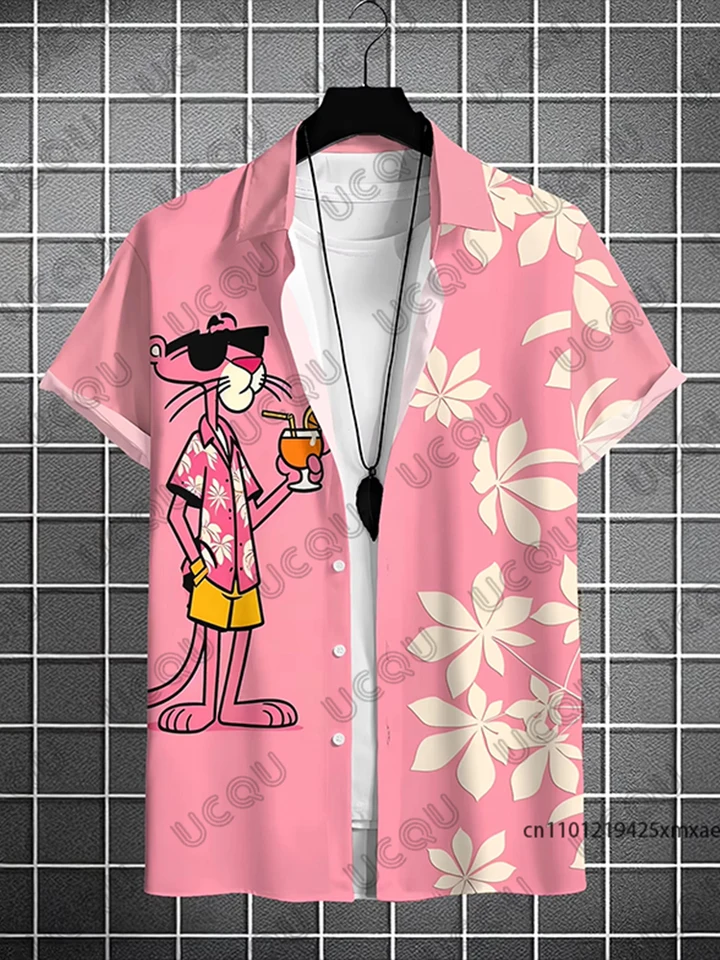 ウェア・シャツ HUF Pink Panther Bowling Shirt ウェア・シャツ HUF Pink Panther Bowling Shirt HUF X PINK PANTHER