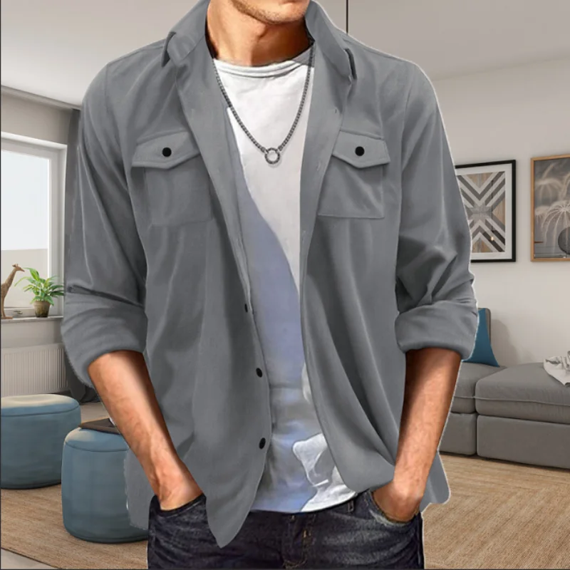 New Style Fashion Suede Coat Men's Spring And Autumn Explosive Casual Loose Comfortable Jacket Top
