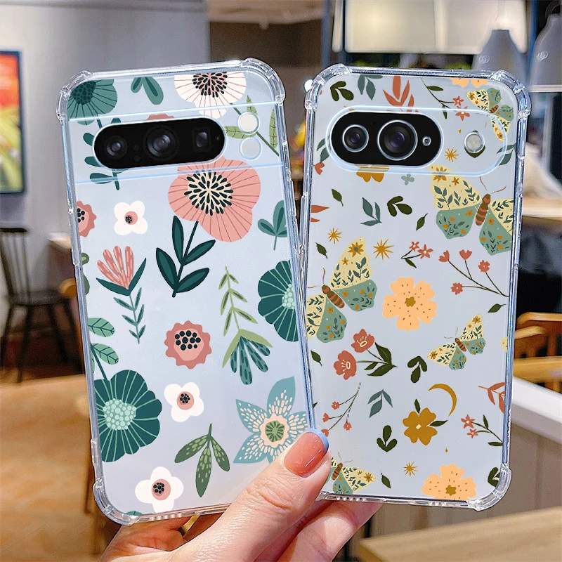 Spring Flowers Transparent Phone Case - Elegant Floral Design Cover
