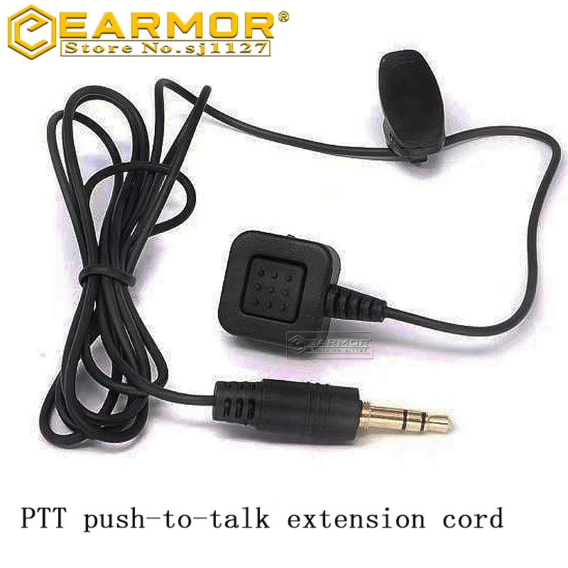 EARMOR-M50 Tactical Headset PTT Finger Call Button Shooting Earmuffs Extended Finger Button Adapter Compatible with M51 PTT