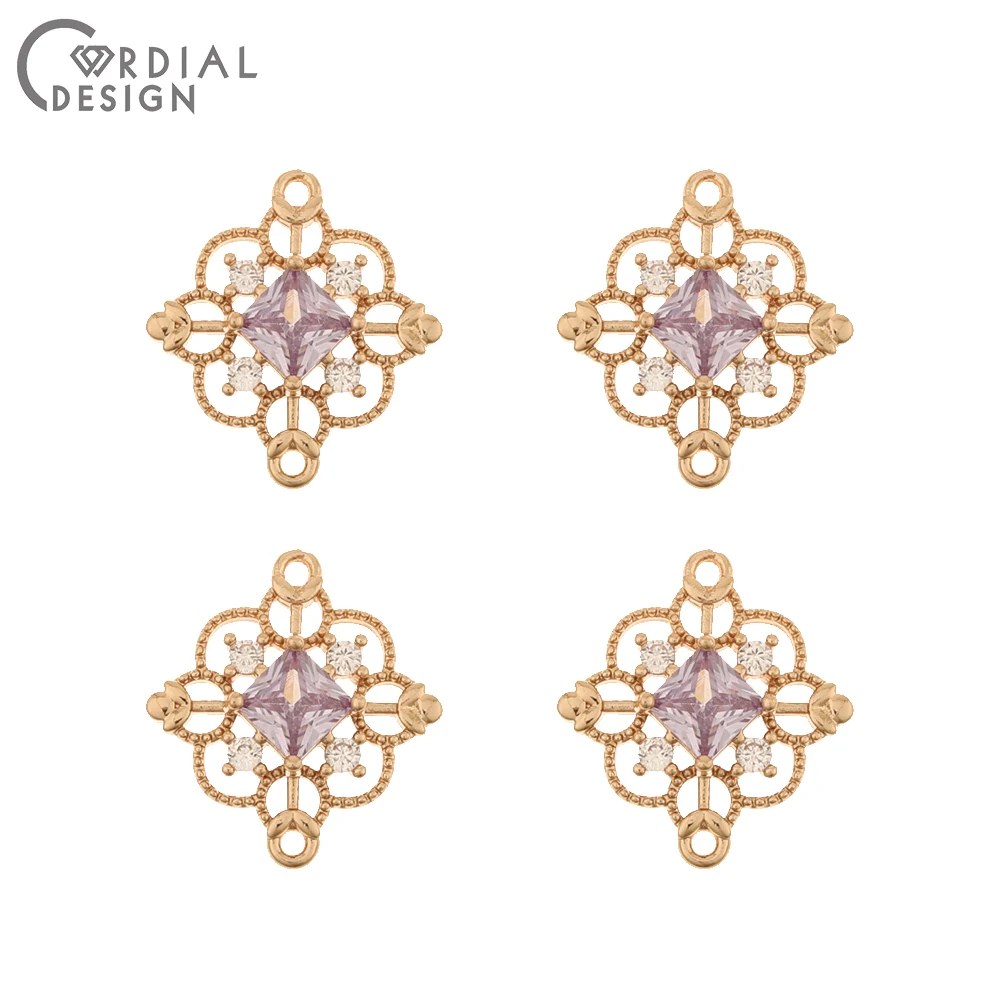 Cordial Design 50Pcs 17*18MM DIY Charms/Jewelry Accessories/Hand Made/Connector/Rhombus Shape/Jewelry Finding & Components - cordial
