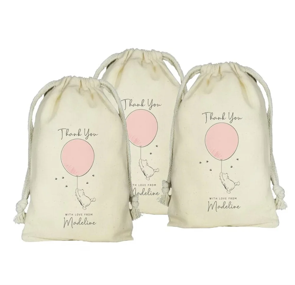 

Custom Balloon Party Favor Bags, Set of 20 Favor Bags, Classic Cartoon Bear Birthday Party Bags, Baby Shower Gift Bags