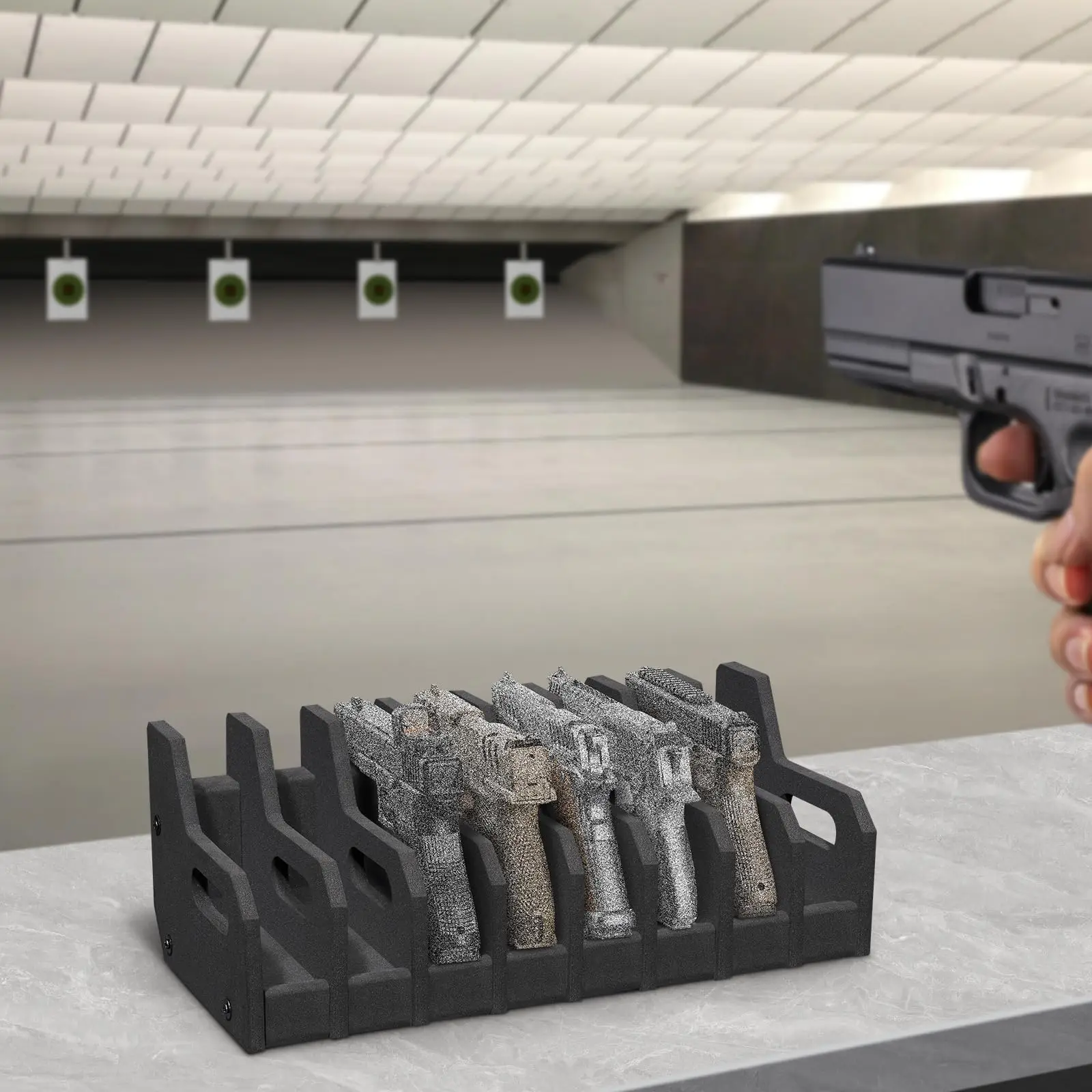MIDTEN 6 Slots 8 Slots Foam Pistol Rack Handgun Stand For Safe Storage Cabinet Accessories