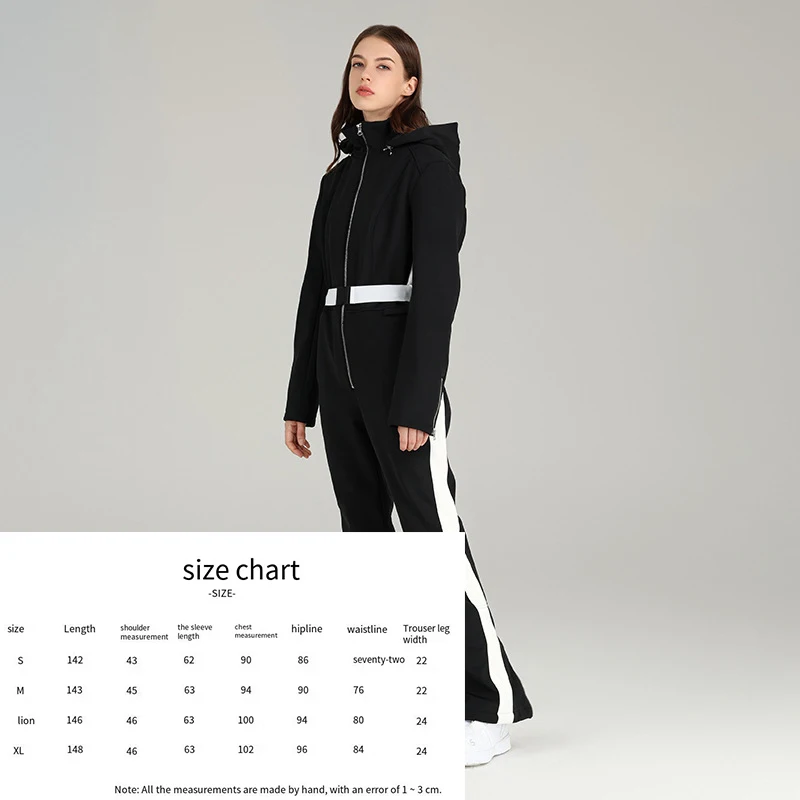 

New One Piece Ski Suit Women Professional Skiing Thickened Insulation Waterproof Snow Clothes Outdoor Sports Snow Jumpsuits