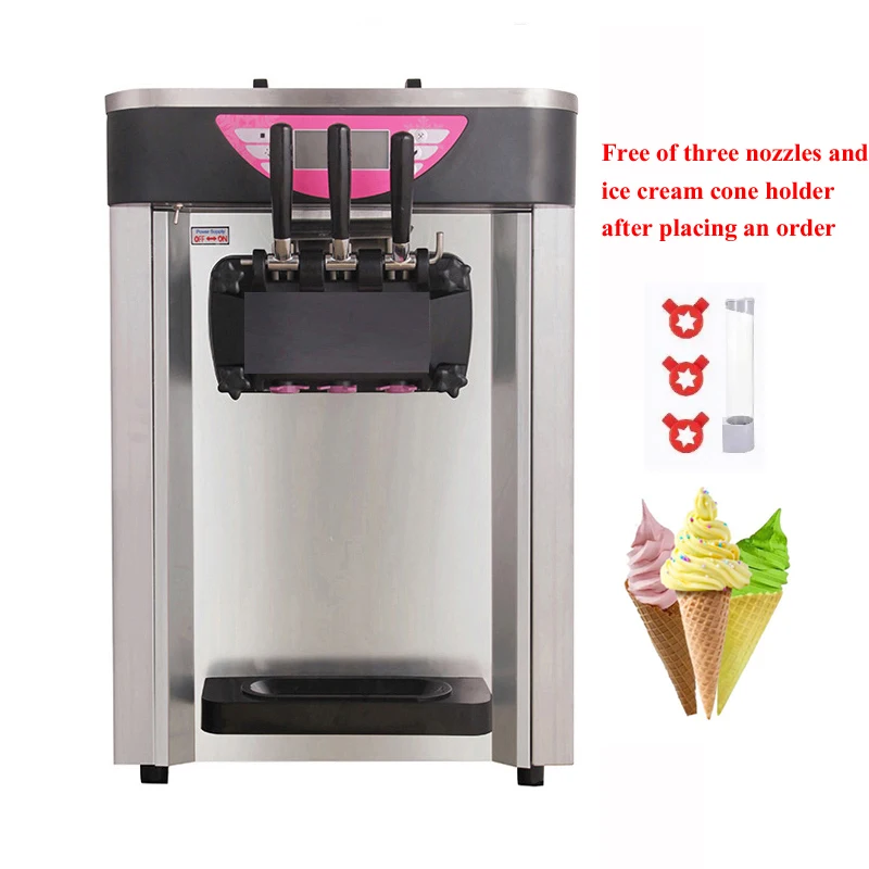 

Ice Cream Machine Commercial Stall Equipment Soft Ice Cream Maker Automatic Desktop Sweet Cone Ice Cream Making Machine