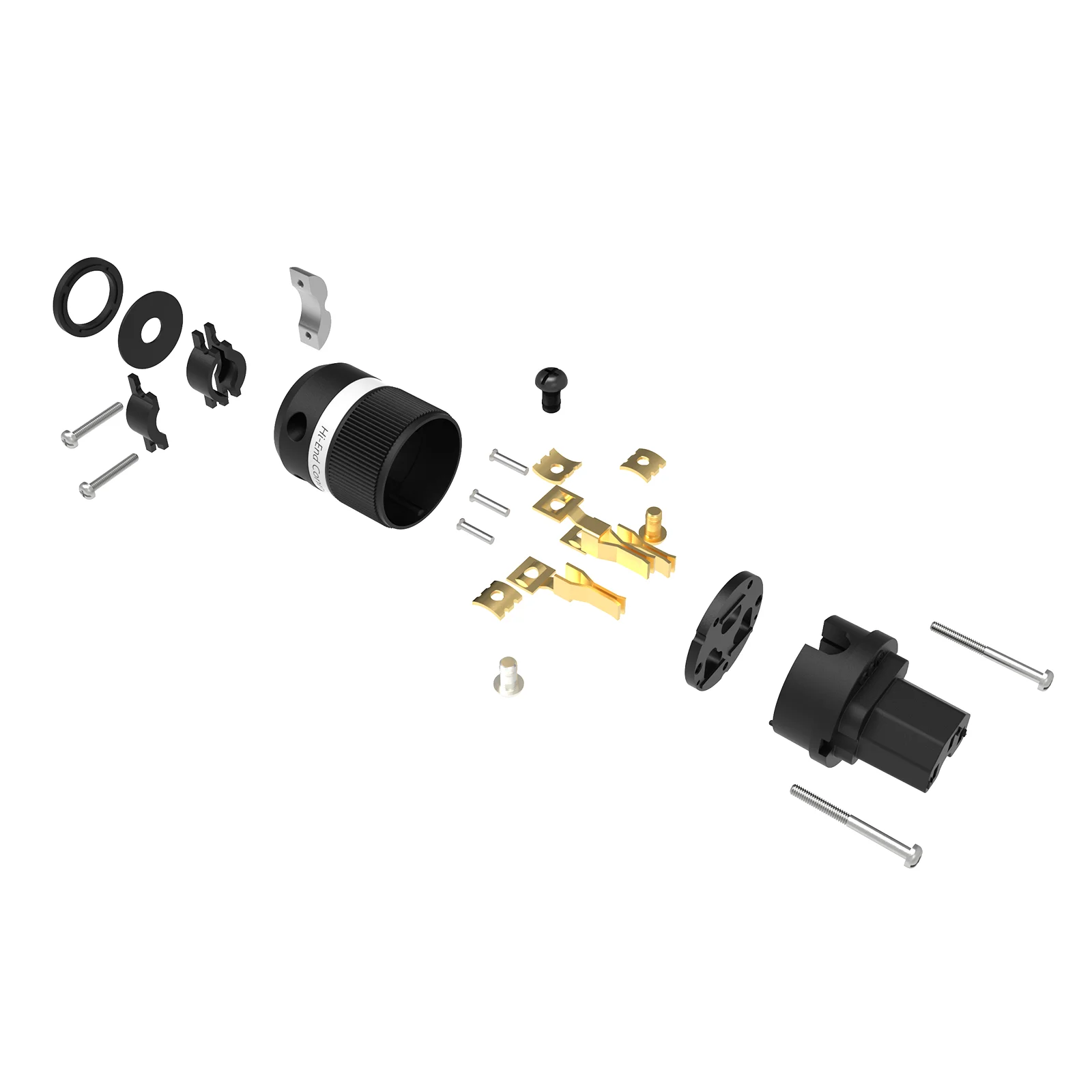 Monosaudio E100G/F100G 24K Vergoldeter Reinkupfer Hifi-Netzstecker Schuko-Stecker + IEC-Buchsenanschluss – Detail 3