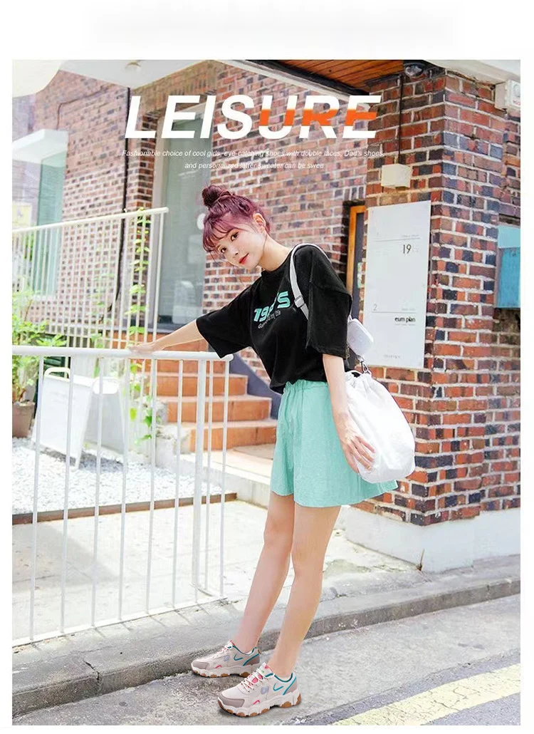 Spring new women's sports shoes, fashionable, breathable, lightweight, non-slip, wear-resistant, casual sports shoes, flat shoes_voghion.com