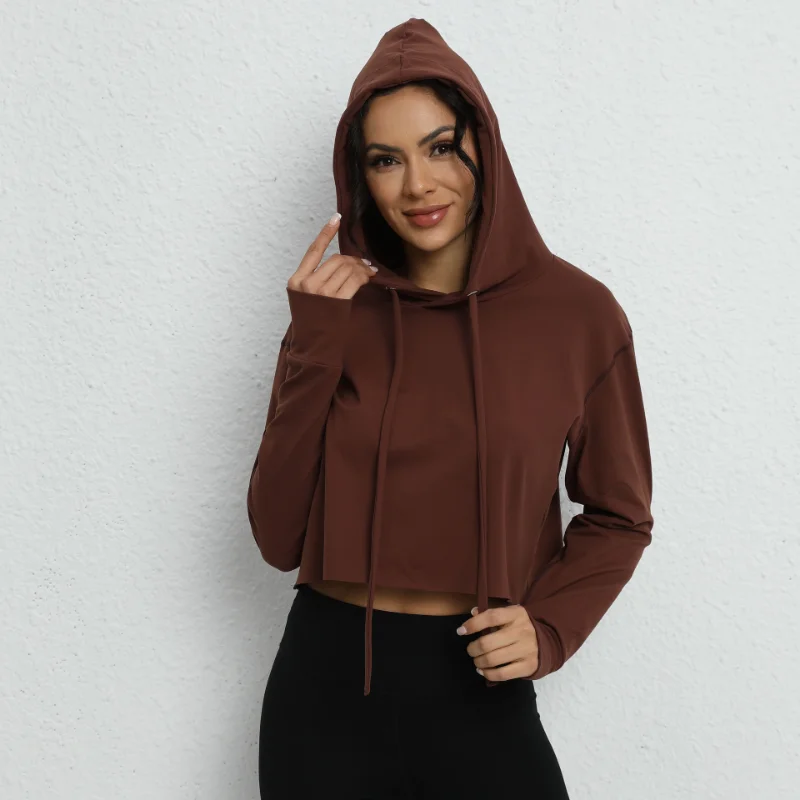 2023 Spring New Solid Crop Hoodie Korean Style Sweatshirt Spring Harajuku Casual Fashion Long Sleeve Women Pullovers Tops Blusas
