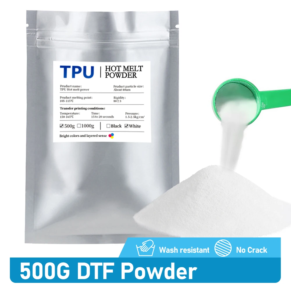 500g DTF Polyamida Powder DTF Sublimation For Directly To Film Printer Heat  Transfer Film DTF Polyamide Powder DTF Powder 0.5KG - AliExpress
