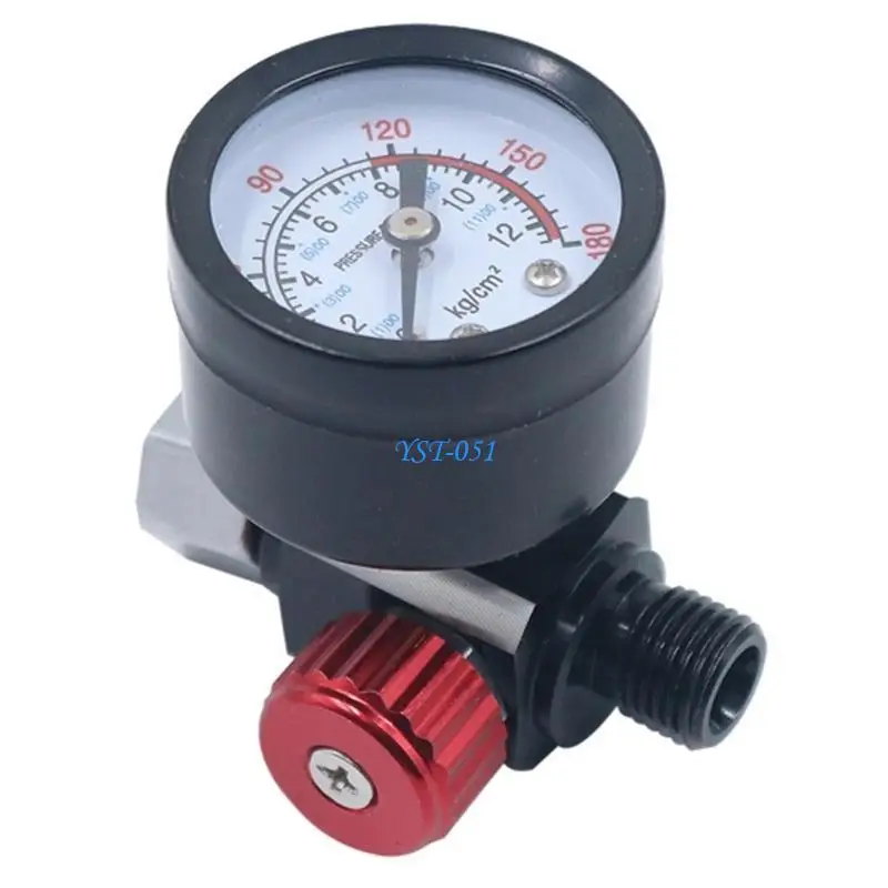 E15A 1/4 스프레이 페인트 건 공기 압력 조절기 0  180PSI 어댑터 공압 공구