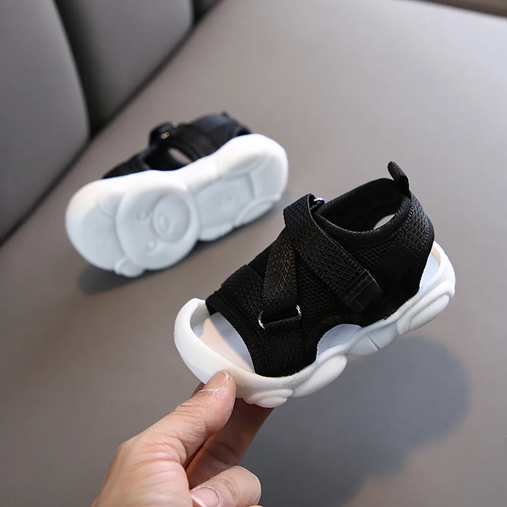 Summer Toddler Sandals Baby Girl Solid Color Net Cloth Breathable Boys Sneakers Kids Infant Sport Girls Sandals SYJ035 children sandals baby shoes kids shoes kids sandals