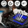 3Pcs Collapsible Magnetic Parts Tray Silicone Foldable Screw Bowl Tool Part Storage Box Plumber Carpenters Tool Organizer Tray 2
