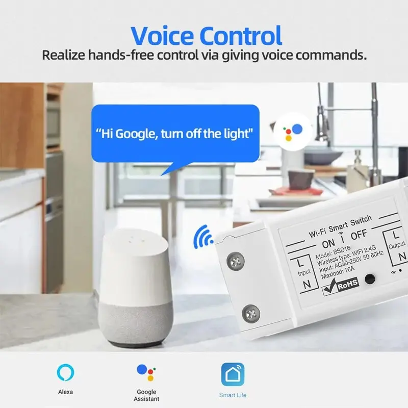 1 unità interruttore wifi smart life, MINI smart switch, interruttore