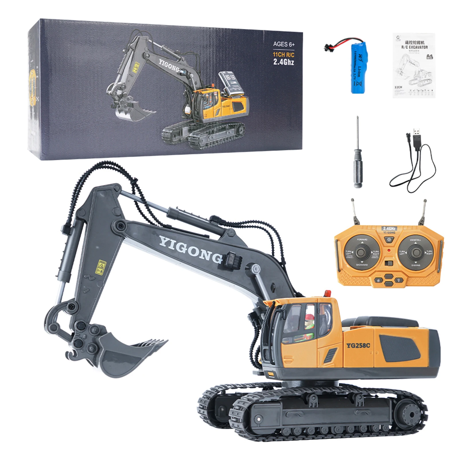 2.4Ghz 1:20 RC Excavator Remote Control Truck RC Crawler Engineering Vehicle Excavator Car Truck Radio Control Cars For Kid Gift rc cars rc trucks rc construction toy