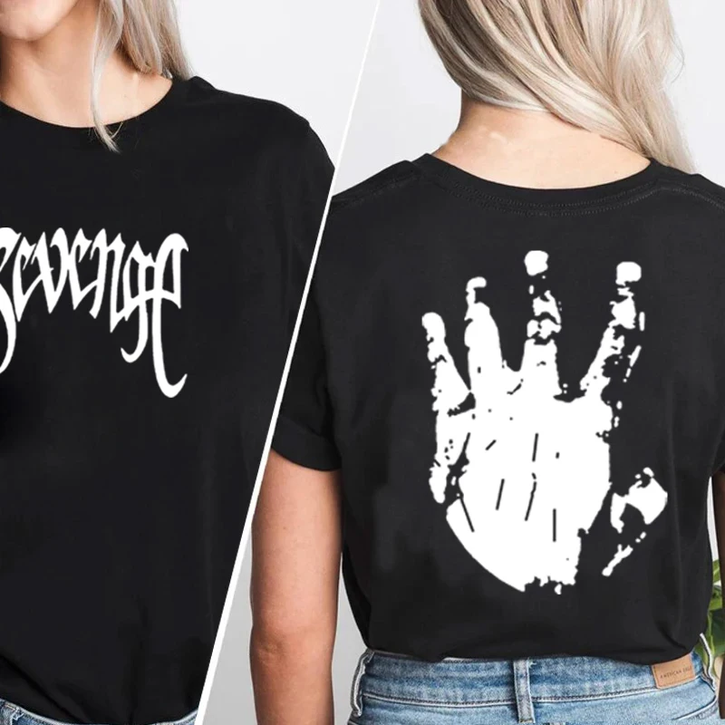 

Летняя футболка Bad Vibe Forever, мужская и женская футболка с коротким рукавом «убить меня Месть», уличная одежда в стиле Харадзюку, Y2k, большие размеры