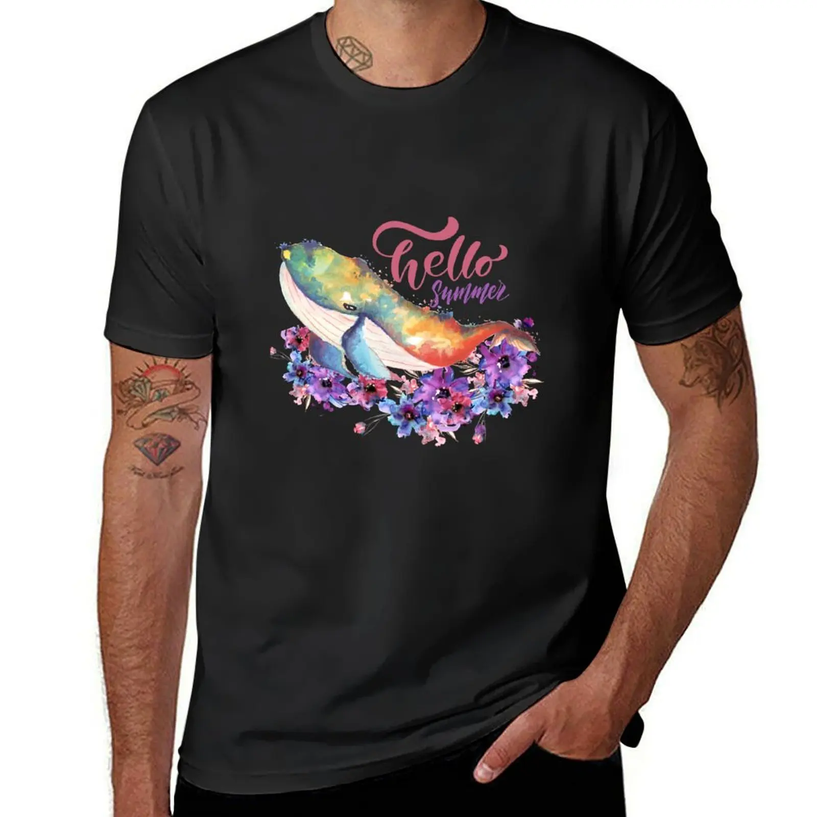 

Hello summer T-shirt graphics plus size tops summer top summer clothes men t shirt