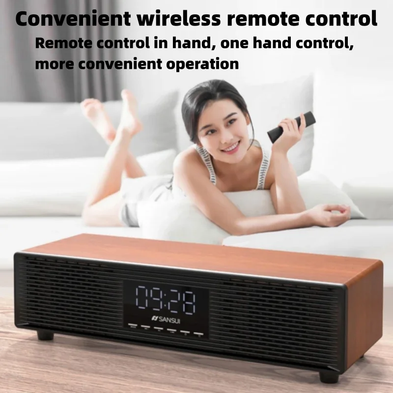 Sansui P300 Bluetooth Vintage In Legno Caixa De Som Con Altoparlante Bluetooth Per Computer Desktop Ad Alto Volume Circostante