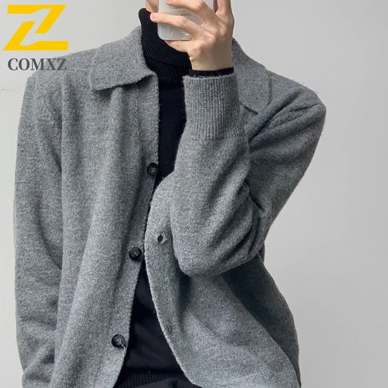 COMXZ 2025 New Men Women Sweater Spring Autumn Loose Slim-Fit Versatile Warm Base Layer Casual Waterproof and Windproof Jacket