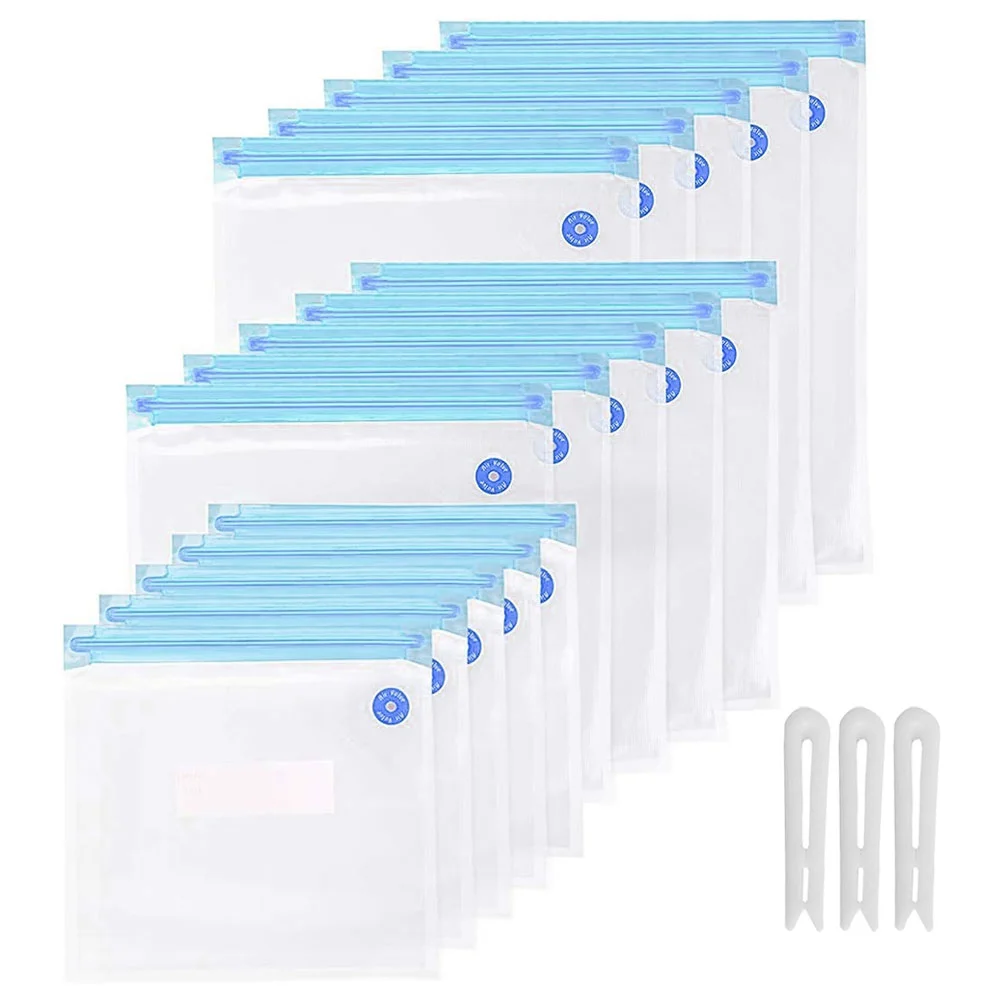 

1 Set Food Vacuum Sealed Bags Food Storage Vacuum Bag Kitchen Food Saving Bags With Clips