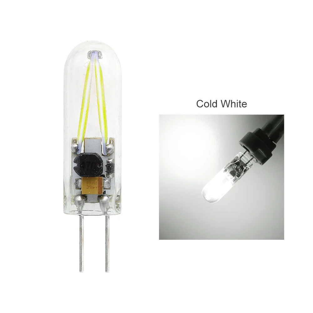 LED 램프 봄블라 필라멘트 유리 전구, 가정 조명 스포트라이트 샹들리에 전구, 할로겐 램프 교체, 1W G4, AC DC 12V, 5 개