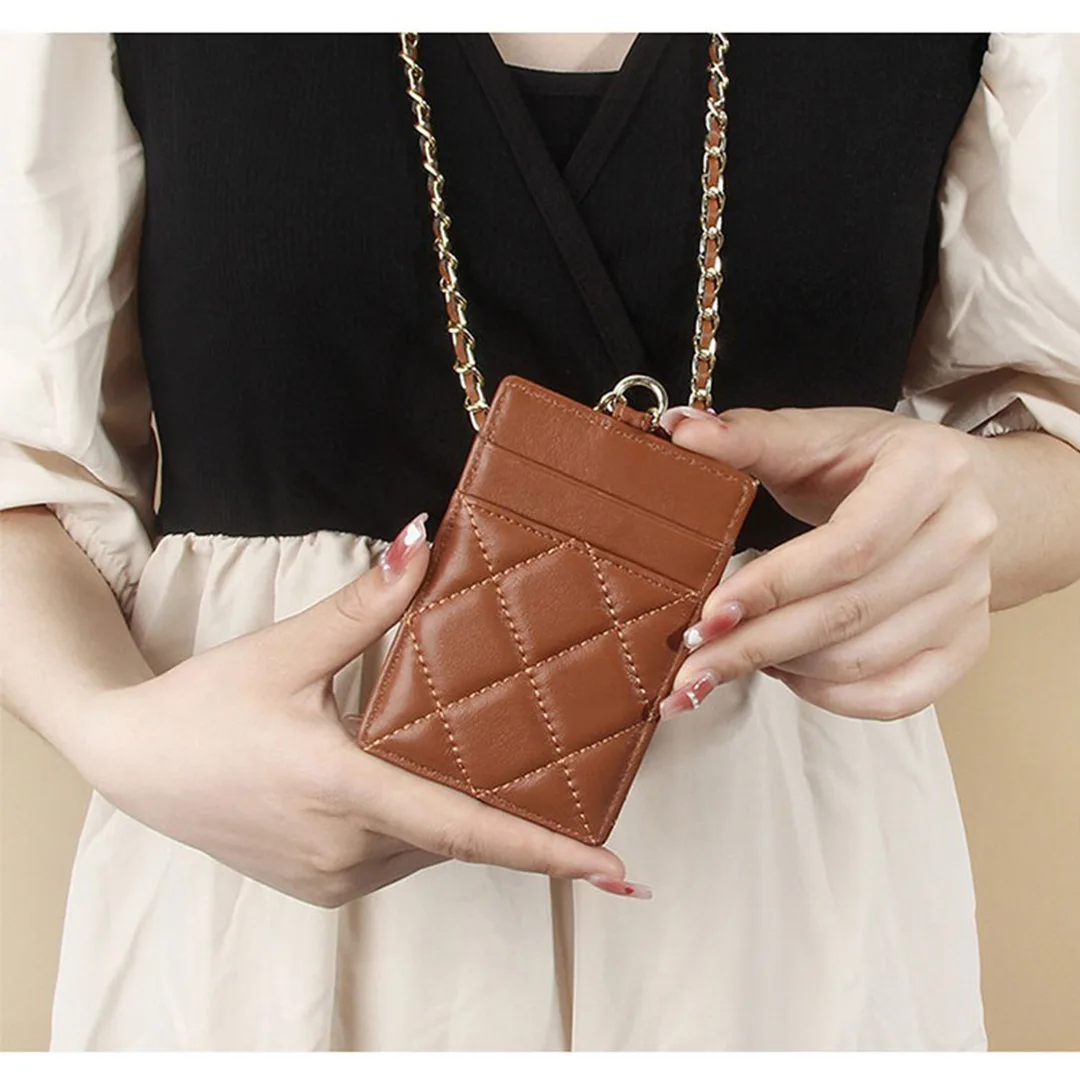 Genuine Cow Leather Luxury Top Quality Brand Fashion Vintage Credit ID Card Holder With Business Card Case Coin Purse Card Bag